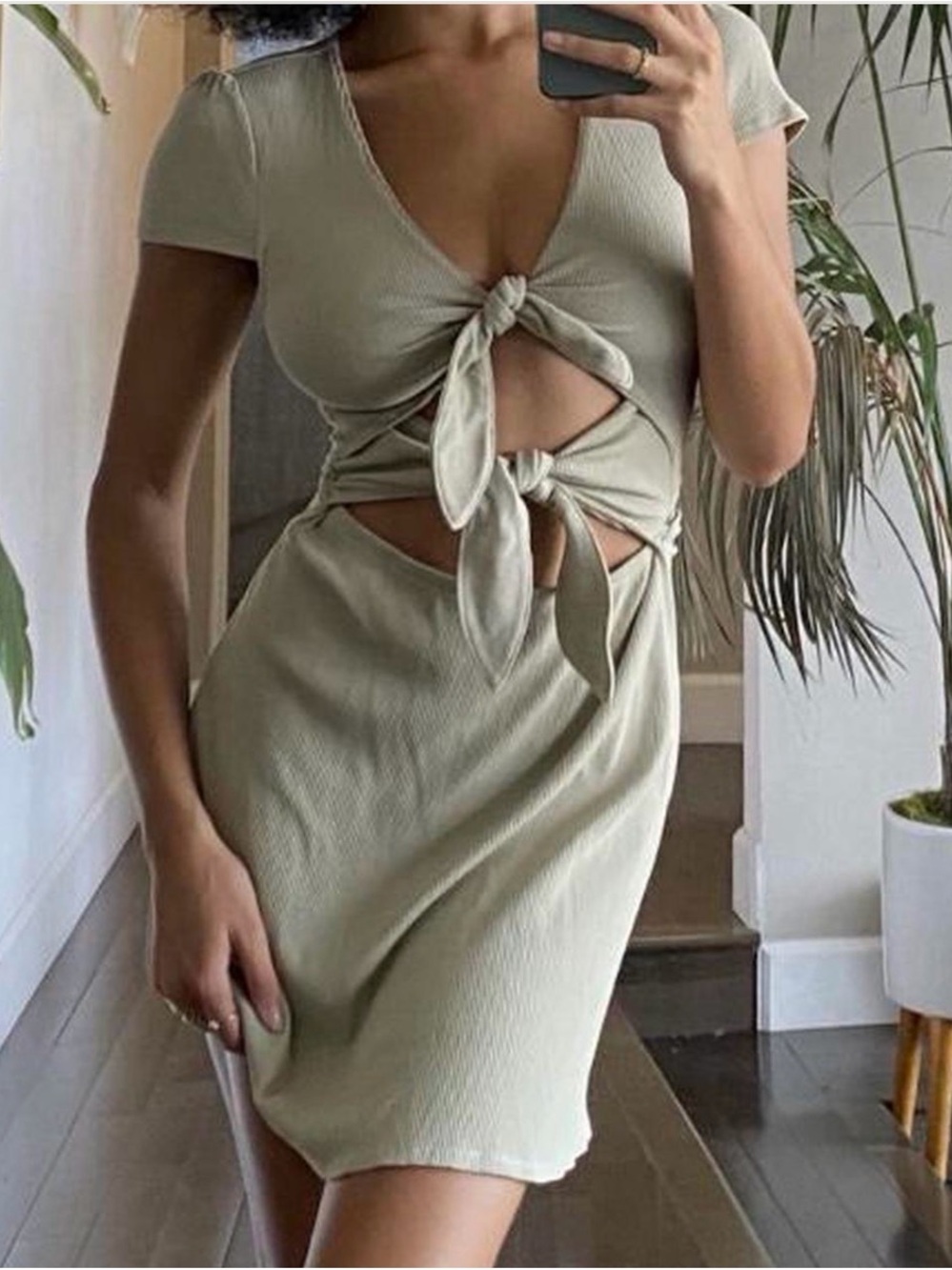 NEW Eggie Tie Front Dress Size S